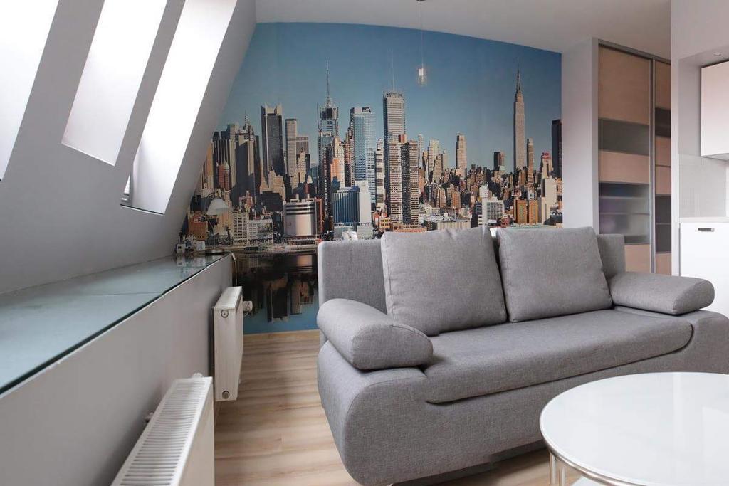 Apartemen studio 35 m² dengan 1 kamar mandi pribadi di Pusat Kota Poznan Bagian luar foto