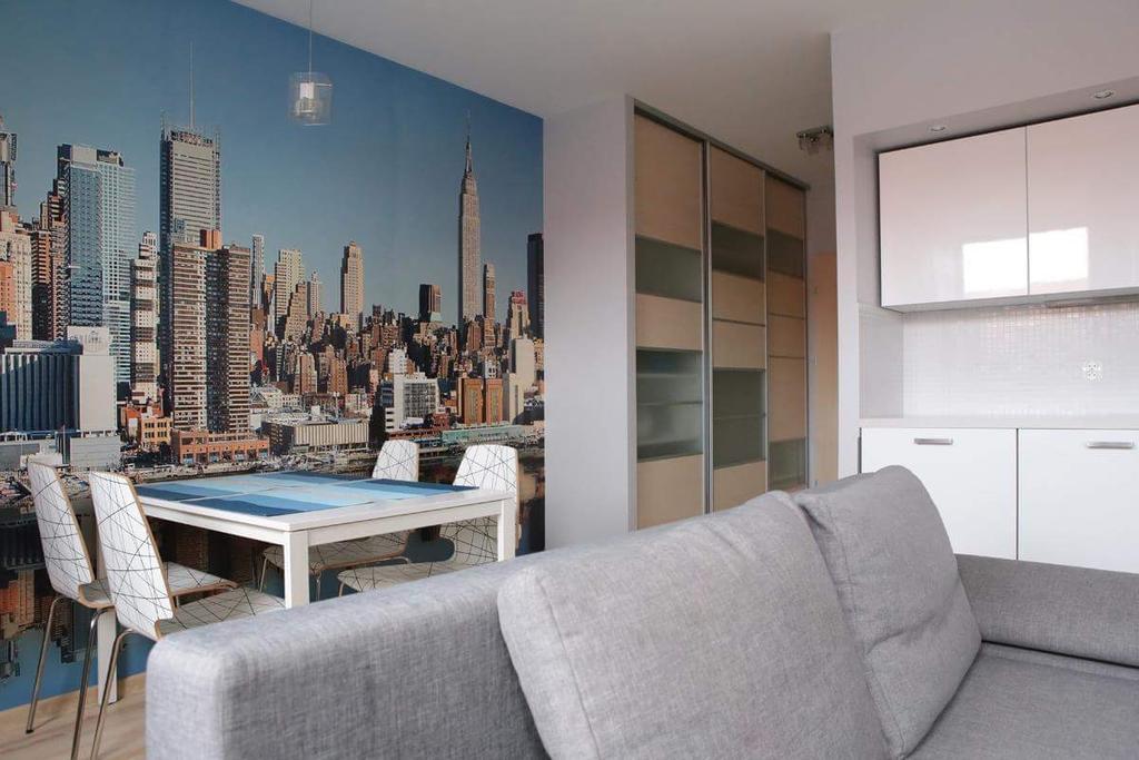 Apartemen studio 35 m² dengan 1 kamar mandi pribadi di Pusat Kota Poznan Bagian luar foto
