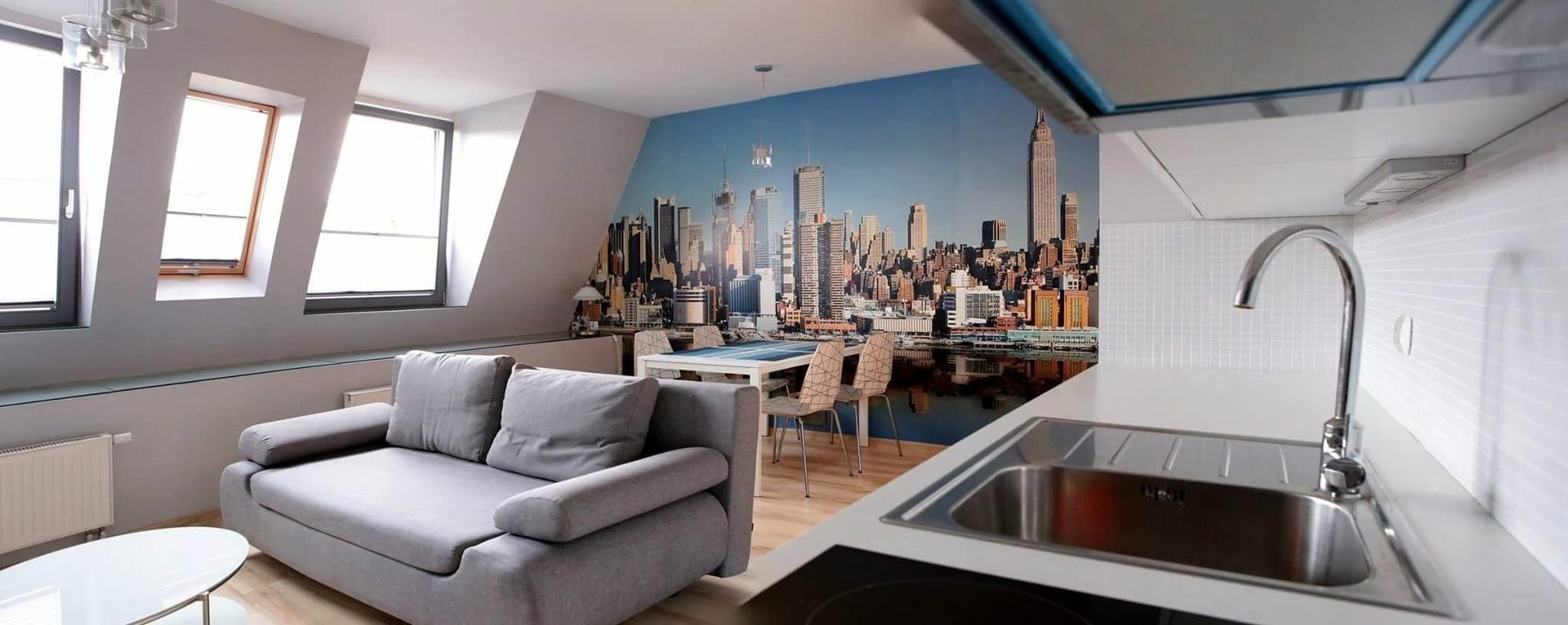 Apartemen studio 35 m² dengan 1 kamar mandi pribadi di Pusat Kota Poznan Bagian luar foto
